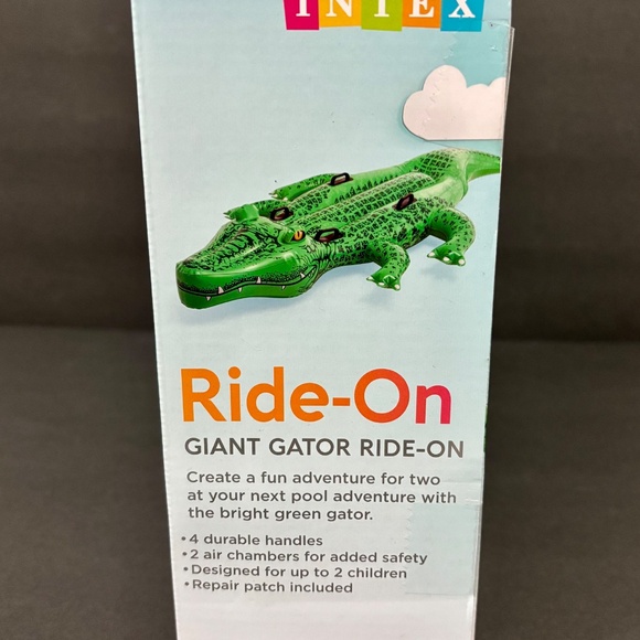 NEW Intex Giant Gator Ride-On Inflatable Pool Float - Picture 4 of 4